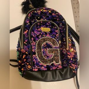 Justice Black and Purple mini backpack